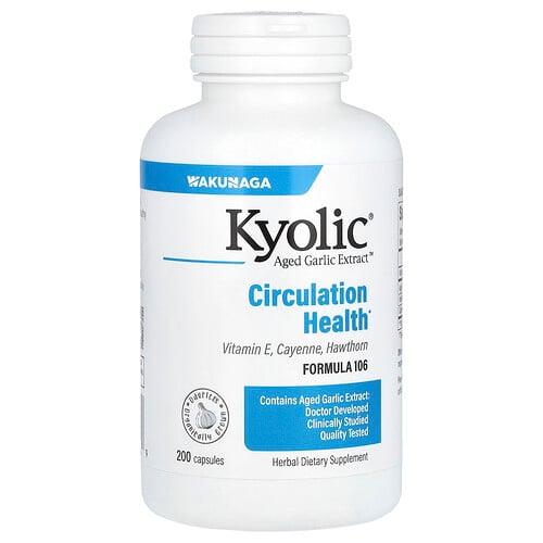쿄릭 Kyolic, Aged Garlic Extract, 혈액 순환 건강, 포뮬라 106, 캡슐 200정