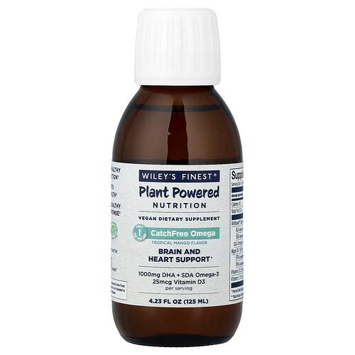 윌리스 파이니스트 Wiley's Finest, CatchFree 오메가, 트로피칼 망고, 125ml(4.23fl oz)