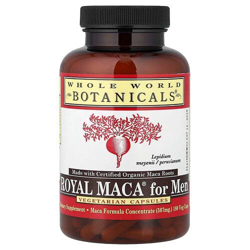 홀 월드 보타니칼 Whole World Botanicals, Royal Maca® 남성용, 베지 캡슐 180정