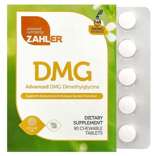 자일러 Zahler, 어드밴스드 DMG, 다이메틸글라이신, 500mg, 츄어블 90정
