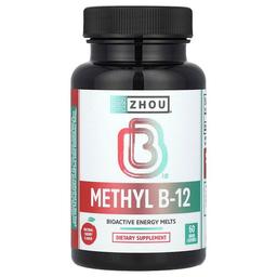 Zhou Nutrition, 메틸 B-12, 천연 체리 맛, 5,000mcg, 소형 사탕 정제 60정