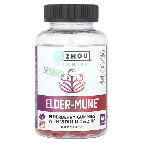 Zhou Nutrition, 엘더-Mune™, 맥스 스트렝스, 천연 혼합 베리, 구미젤리 60개