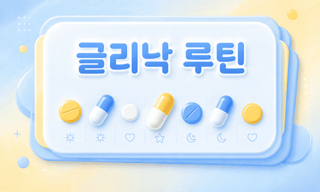 글리낙, 약사가 직접 설계한 복용 루틴!