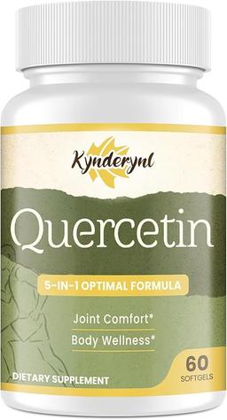 강황, 포도씨 및 비산성 비타민 C가 함유된 리포솜 케르세틴 1000mg – 비건 – 소프트젤 60정 이미지