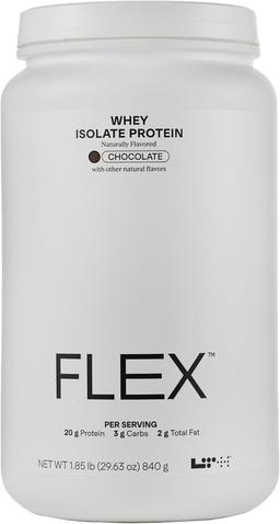 LTH Flex 분리 유청 단백질 - Life Time Fitness 멤버가 신뢰하는 제품 - 락토스 프리 단백질 파우더 - 운동 후 회복용 - 저지방, 설탕 및 저탄수화물 없음 - 초콜릿, 30회 분량 이미지