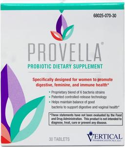 Provella Probiotic Dietary Supplement for Women: Supports Digestive, Feminine, and Immune Health - 30 Tablets 이미지