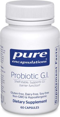 Pure Encapsulations Probiotic G.I. - Shelf Stable Probiotic for Intestinal Health & Gastrointestinal Support - with Lactobacillus & Bifidobacterium - 60 Capsules 이미지