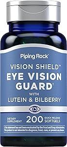 Piping Rock 루테인 및 제아잔틴 보충제 | 소프트젤 200정 | 빌베리 추출물 포함 | 시력 비타민 | GMO 프리, 글루텐 프리 이미지