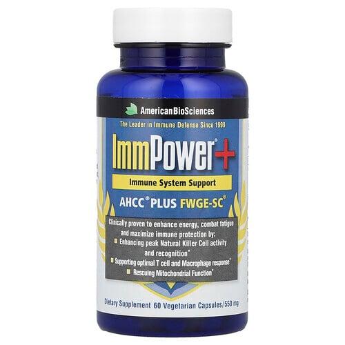 아메리칸 바이오사이언스 American Biosciences, ImmPower®+, ahCC® 플러스 FWGE-SC®, 베지 캡슐 60정 상품 이미지