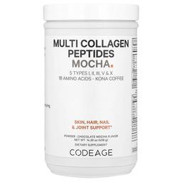Codeage, 멀티 콜라겐 펩타이드 분말, 초콜릿 모카 맛, 408g(14.39oz)