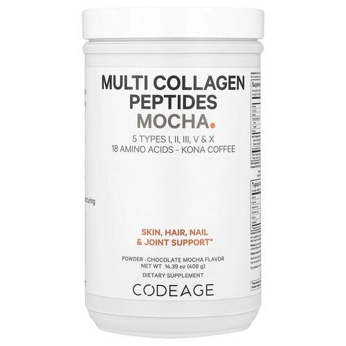 Codeage, 멀티 콜라겐 펩타이드 분말, 초콜릿 모카 맛, 408g(14.39oz) 상품 이미지