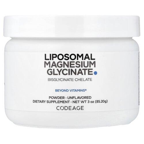Codeage, 리포소말 마그네슘 글리시네이트 분말, 무맛, 85.2g(3oz) 상품 이미지