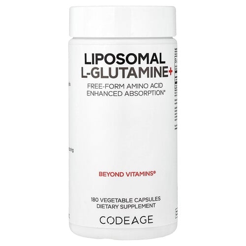 Codeage, 리포소말 L-글루타민+, 베지 캡슐 180정(캡슐 1정당 500mg) 상세 이미지