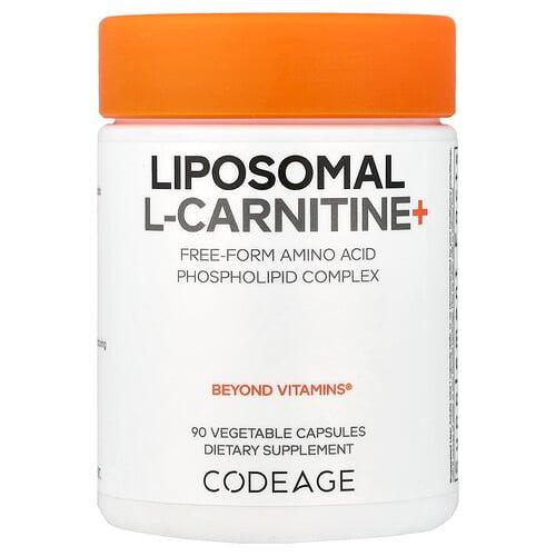 Codeage, 리포소말 l-카르니틴+, 베지 캡슐 90정(캡슐 1정당 500mg) 상품 이미지