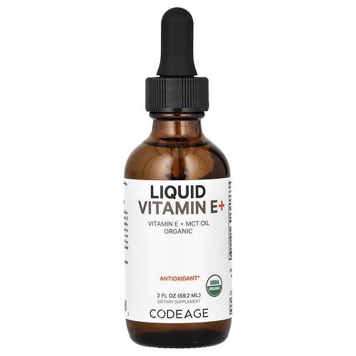 Codeage, 액상 비타민E+, 무맛, 59.2ml(2fl oz) 상품 이미지