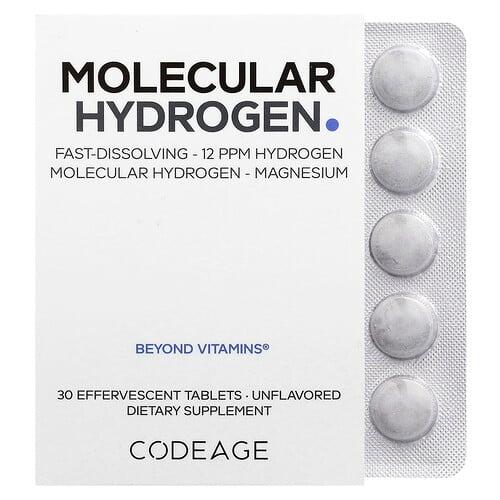 Codeage, Molecular Hydrogen, 무맛, 발포성 정제 30정 상품 이미지
