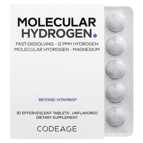 Codeage, Molecular Hydrogen, 무맛, 발포성 정제 30정 상세 이미지