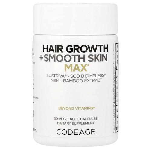 Codeage, 모발 성장 + 피부결 정돈, 맥스, 베지 캡슐 30정 상품 이미지