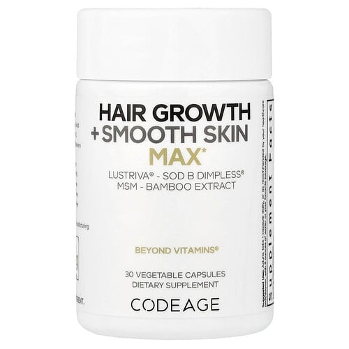 Codeage, 모발 성장 + 피부결 정돈, 맥스, 베지 캡슐 30정 상세 이미지