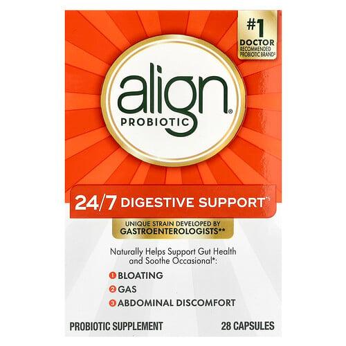 얼라인 프로바이오틱스 Align Probiotics, 24/7 소화 지원, 프로바이오틱 보충제, 캡슐 28정 상품 이미지