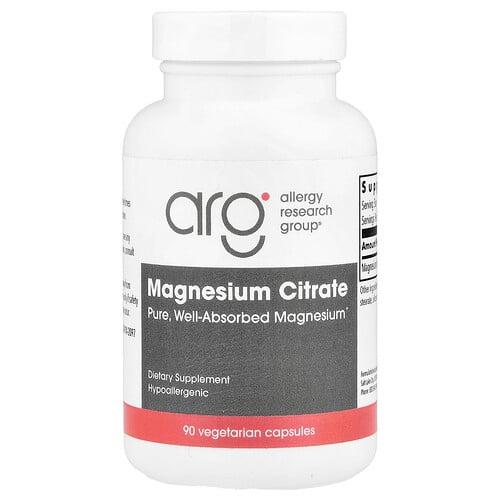 알러지 리서치 그룹 Allergy Research Group, 마그네슘시트레이트, 베지 캡슐 90정(캡슐 1정당 170mg) 상품 이미지