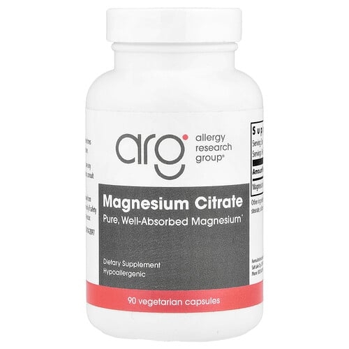 알러지 리서치 그룹 Allergy Research Group, 마그네슘시트레이트, 베지 캡슐 90정(캡슐 1정당 170mg) 상세 이미지