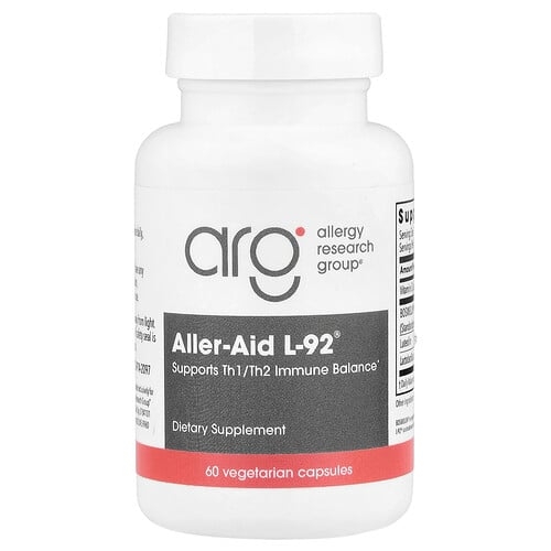 알러지 리서치 그룹 Allergy Research Group, Aller-Aid L-92®, 베지 캡슐 60정 상세 이미지