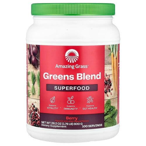 어메이징 그라스 Amazing Grass, Green Superfood, 베리, 800g(28.2oz) 상세 이미지