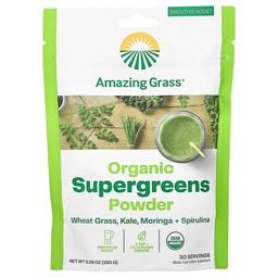 어메이징 그라스 Amazing Grass, 유기농 슈퍼그린 분말, 150g(5.29oz)