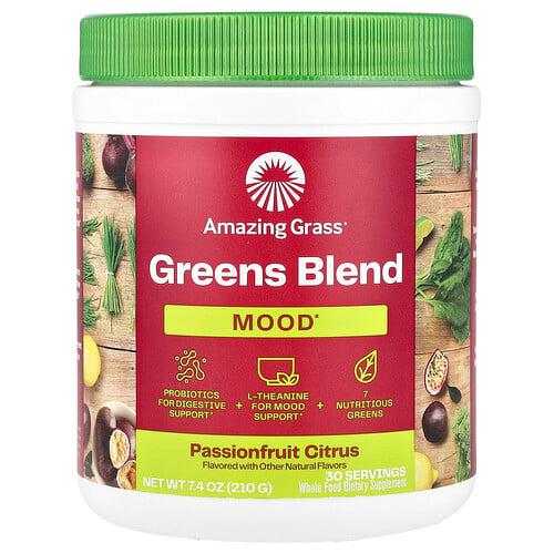 어메이징 그라스 Amazing Grass, 녹색 채소 혼합물, 기분, 패션프루트 감귤류, 210g(7.4oz) 상품 이미지