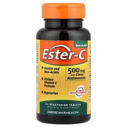 어메리칸 헬스 American Health, Ester-C®, 시트러스 바이오플라보노이드 함유, 베지 정제 90정