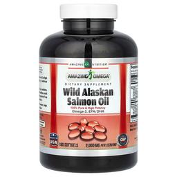 Amazing Nutrition, 자연산 알래스카 연어 오일, 소프트젤 180정(소프트젤당 1,000정)