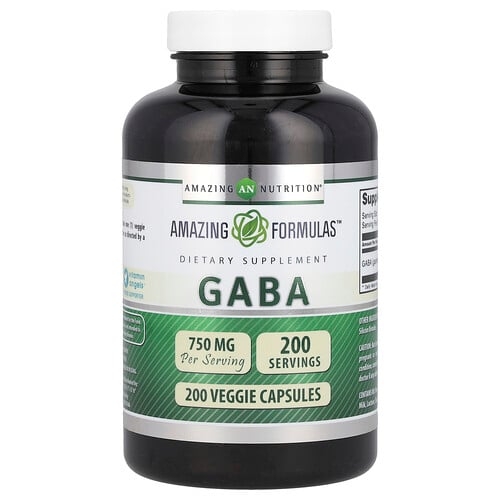 Amazing Nutrition, GABA, 750mg, 베지 캡슐 200정 상세 이미지