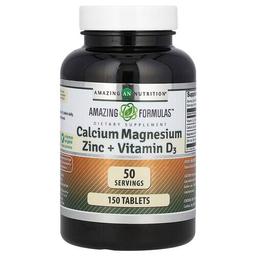 Amazing Nutrition, Amazing Formulas, 칼슘 마그네슘 아연 + 비타민D3, 150정