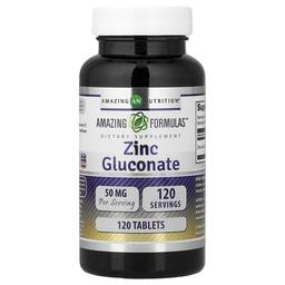 Amazing Nutrition, Amazing Formulas™, 글루콘산아연, 50mg, 120정