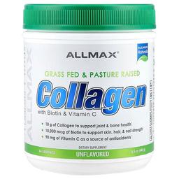 올맥스 ALLMAX, 비오틴 및 비타민C 함유 콜라겐, 무맛, 440g(15.5oz)