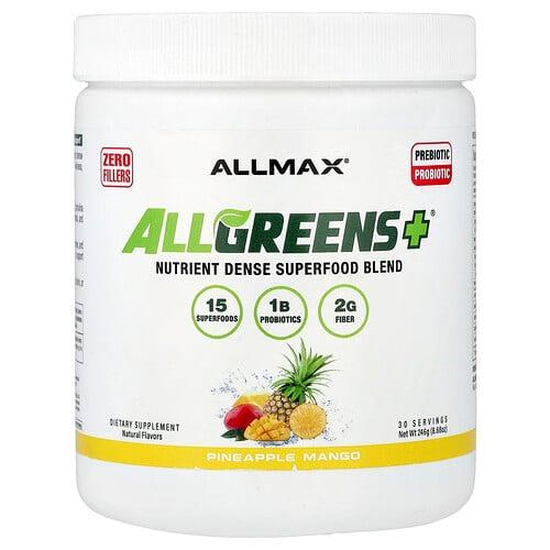 올맥스 ALLMAX, ALLGREENS+®, 파인애플 망고 맛, 246g(8.68oz) 상품 이미지