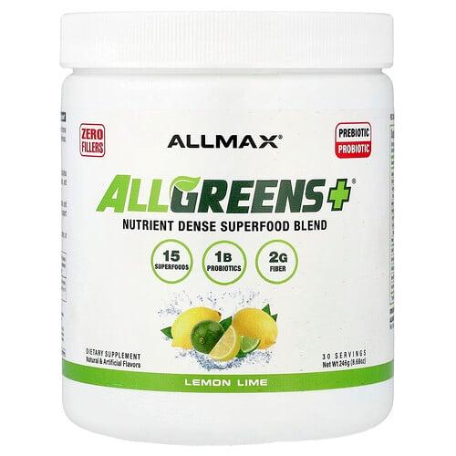올맥스 ALLMAX, ALLGREENS+®, 레몬 라임 맛, 246g(8.68oz) 상품 이미지