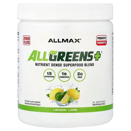 올맥스 ALLMAX, ALLGREENS+®, 레몬 라임 맛, 246g(8.68oz) 상세 이미지