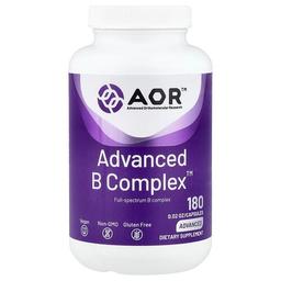 어드밴스드 어소모레큘러 리서치 AOR Advanced Orthomolecular Research AOR, Advanced B Complex™, 캡슐 180정