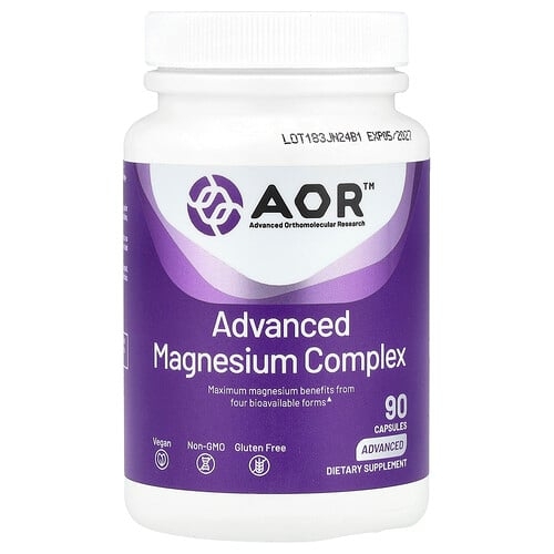 어드밴스드 어소모레큘러 리서치 AOR Advanced Orthomolecular Research AOR, 어드밴스드 마그네슘 복합체, 베지 캡슐 90정 상세 이미지