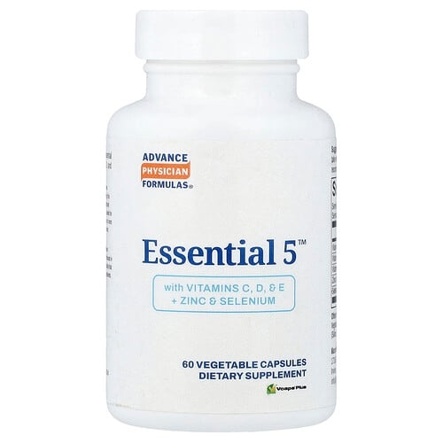 어드밴스 피지션 포뮬라 Advance Physician Formulas, Essential 5™, 비타민C, D, E + 아연 및 셀레늄 함유, 베지 캡슐 60정 상세 이미지