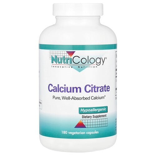 뉴트리콜로지 Nutricology, 구연산 칼슘, 150mg, 베지 캡슐 180정 상세 이미지