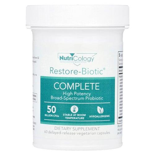 뉴트리콜로지 Nutricology, Restore-Biotic® 컴플리트, 500억CFU, 지연 방출 베지 캡슐 60정 상품 이미지