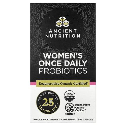 닥터 엑스/엔시언트 뉴트리션 Ancient Nutrition, 한 번 매일 복용하는 여성용 프로바이오틱, 250억CFU, 캡슐 30정 상품 이미지