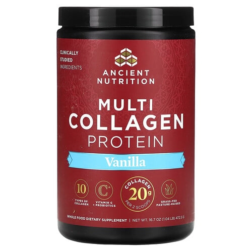 닥터 엑스/엔시언트 뉴트리션 Ancient Nutrition, 멀티 콜라겐 단백질, 바닐라, 472.5g(1.04lbs) 상세 이미지