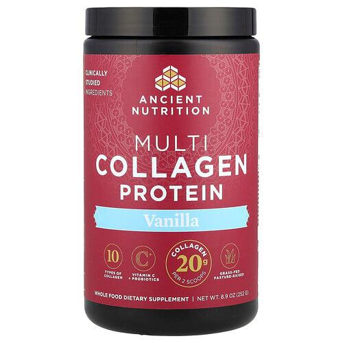 닥터 엑스/엔시언트 뉴트리션 Ancient Nutrition, 멀티 콜라겐 단백질, 바닐라, 252g(8.9oz) 상품 이미지