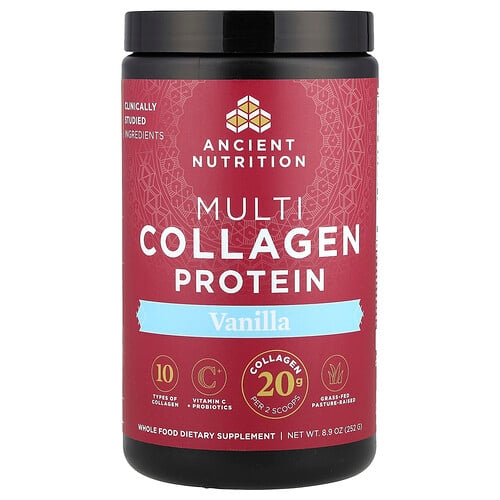 닥터 엑스/엔시언트 뉴트리션 Ancient Nutrition, 멀티 콜라겐 단백질, 바닐라, 252g(8.9oz) 상세 이미지