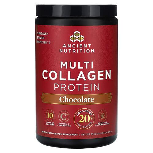 닥터 엑스/엔시언트 뉴트리션 Ancient Nutrition, 멀티 콜라겐 단백질, 초콜릿, 472g(1.04lbs) 상품 이미지