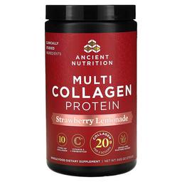 닥터 엑스/엔시언트 뉴트리션 Ancient Nutrition, 종합 콜라겐 단백질, 딸기 레모네이드 맛, 273.6g(9.65oz)